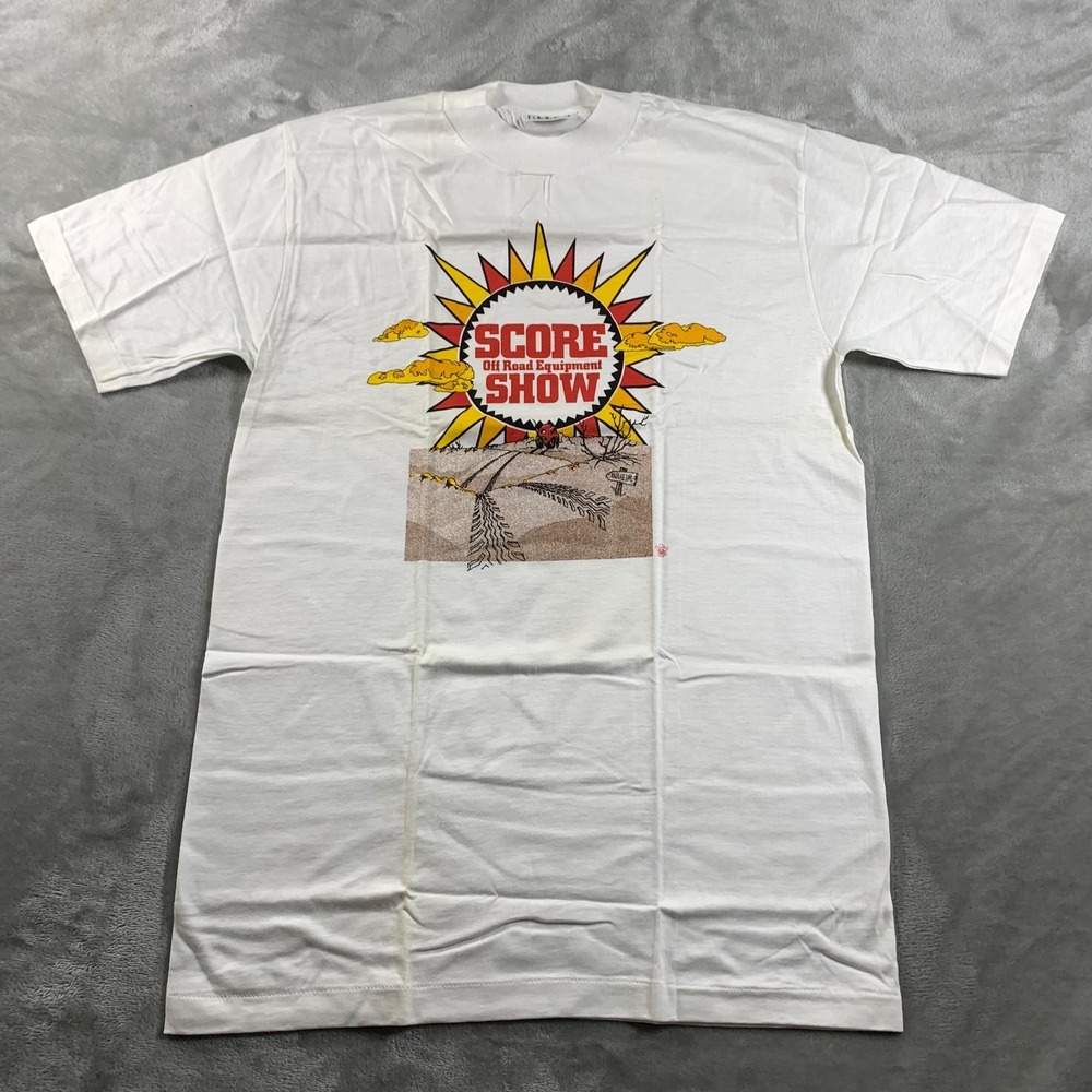 Vintage Score Show Shirt Mens Medium Off Road Equipment Racing 80s Single Stitch